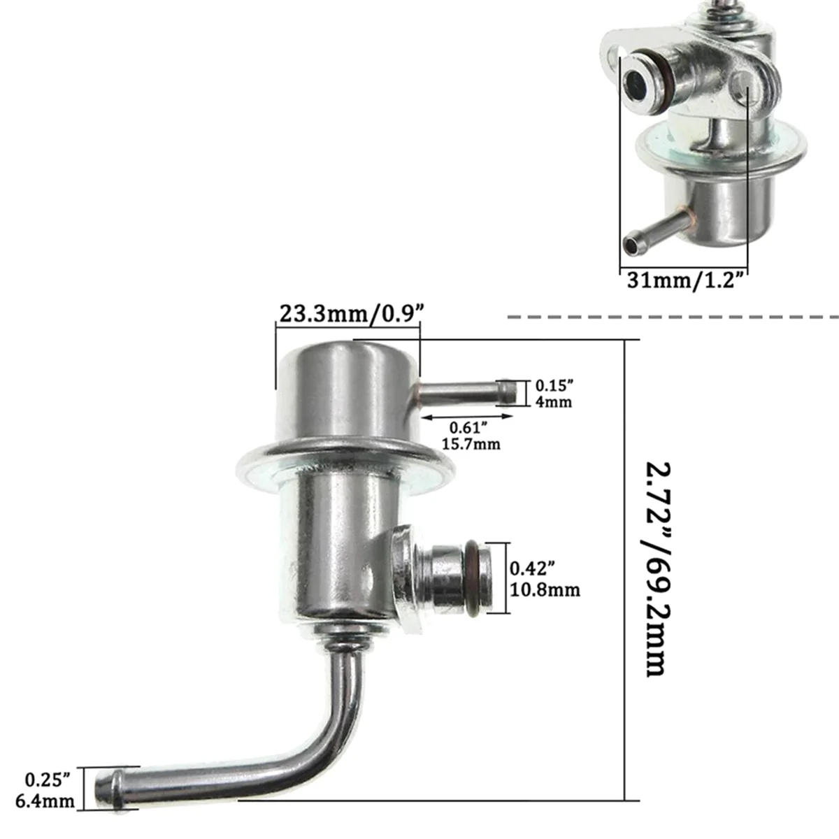 22670-41B00 5G1284 Fuel Pressure Regulator for Nissan 200SX Sentra 1.6L 1.8L 1995-1998-2020 GA16DE 158-0914