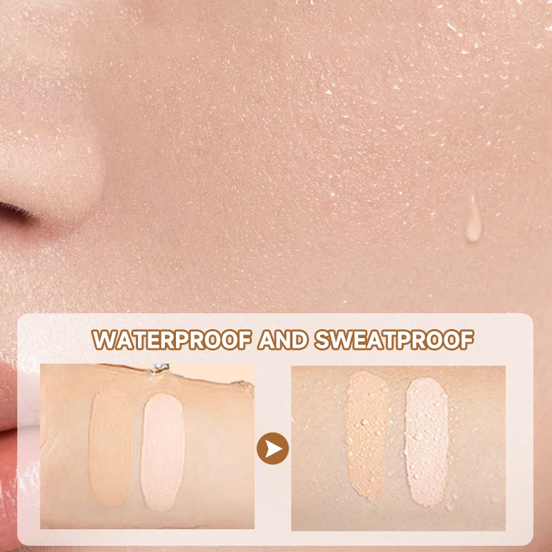 Base líquida iluminadora, base y corrector dos en uno, tono de piel perfecto, corrección de ojos, cubre los vasos sanguíneos rojos