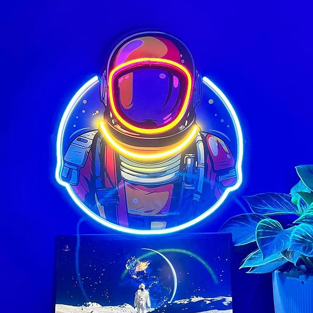 

Astronaut Neon Sign Acrylic Artwork LED Neon Light Bedroom Living Room Wall Decor Signs Custom Home Room Decoration Night Lights