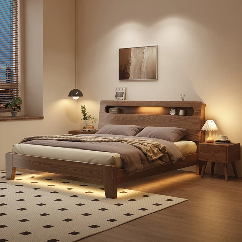 

Modern Simple Massage Bed Bedroom Frame Double Luxury Modern Design Safe Platform Bed Sleeping Queen Beliche Trendy Furniture