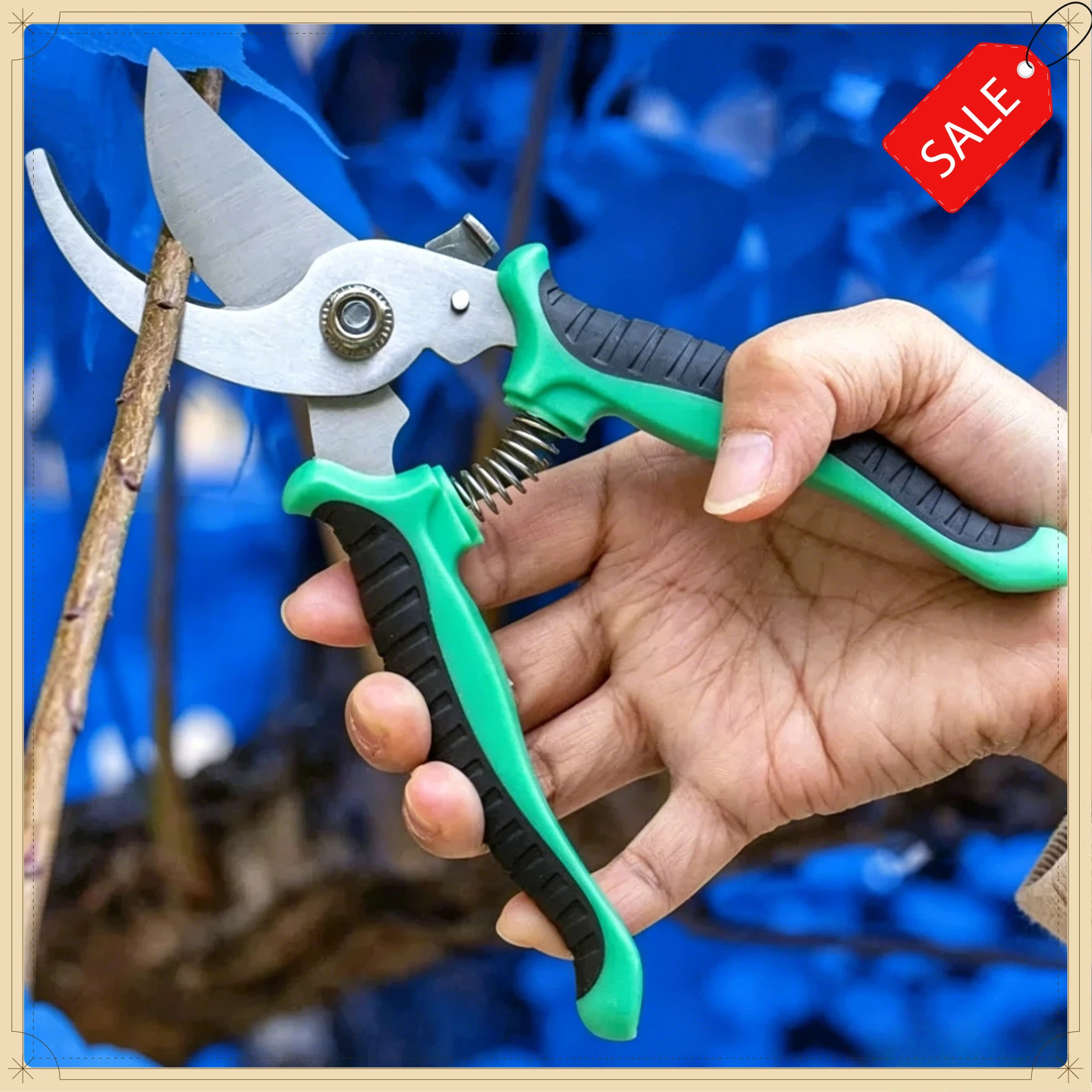 Professional Gardening Pruning Scissors Anti Rust Stainless Steel Durable Flower Fruit Branch Trimming Tool
