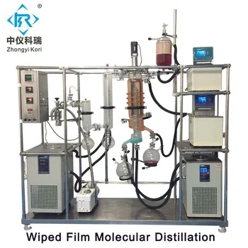 Kori Vacuum Glass Molecular Separation Distillation Equipment wiped film Evaporator for solvent recovery