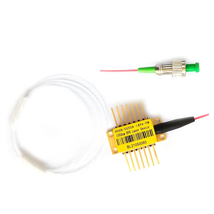 

MSBelycomm 1550nm Narrow Linewidth Fiber Optic Adapter 50mW 14PIN Butterfly 100KHz 300KHz 500KHz Model 909B-5550D-14FA(PM)