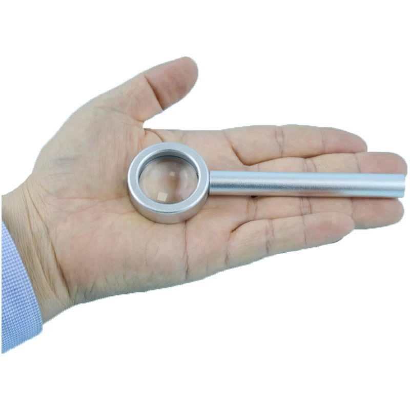 Mini Pocket Handheld Reading 30X Magnifier Hand Held Magnifying 30mm Magnifying Glass Children Reading Glass Lens