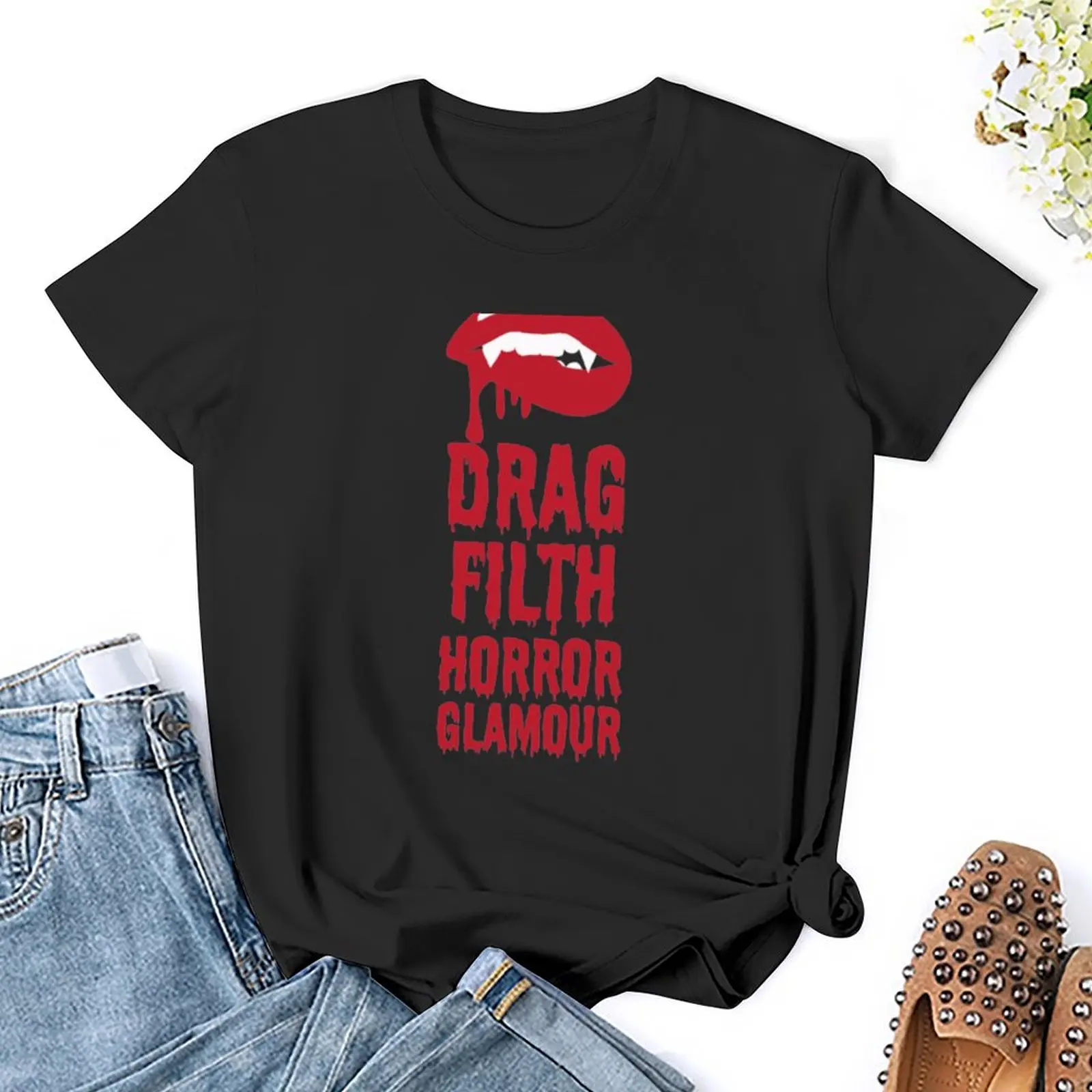 Dragula logo Fangs T-Shirt hippie clothes vintage clothes shirts graphic tees t shirts for Women