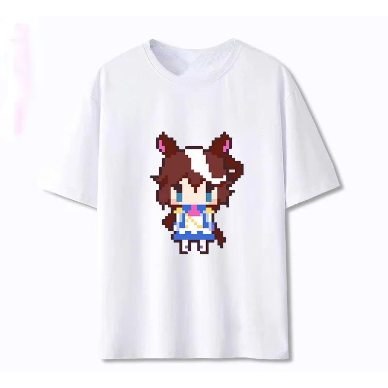 Summer Casual ACG Cosplay Tshirt Japan Anime Pretty Derby Kawaii Pretty Derby Pixel Pattern Printed Unisex T Shirt