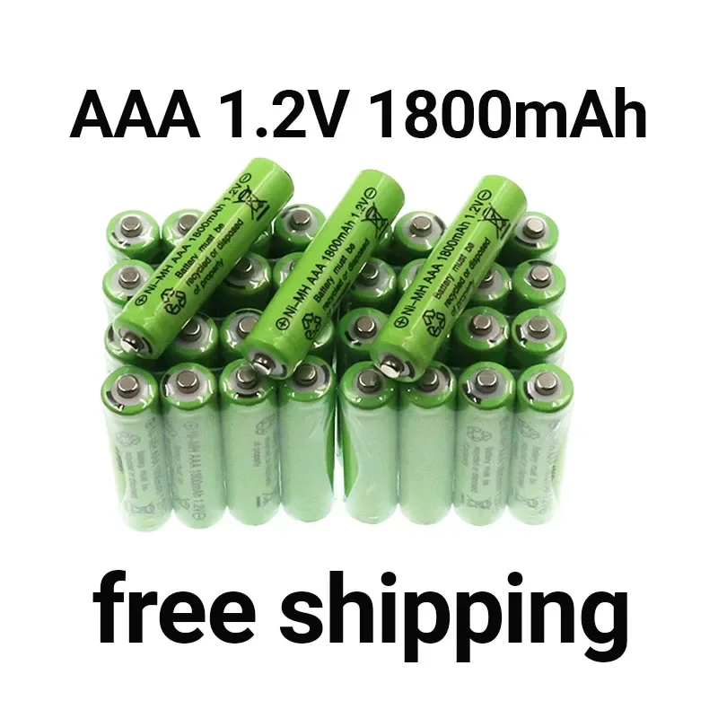 AAA Rechargeable Battery NIMH 1.2V 100% AAA 1800 MAH 1.2V Rechargeable 2A Battery