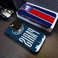 France Paris P-PSG LE PARISIEN phone case FUNDA for iPhone 12 11 13 14 15 16 Max Pro Plus Mini Silver lMDaser Color Cover