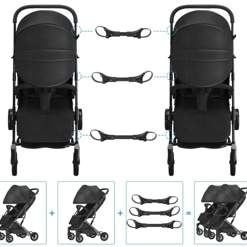 Adaptador accesorio para cochecitos gemelos R66D, 1 Juego, configuración rápida, conectores para cochecito, acoplador para