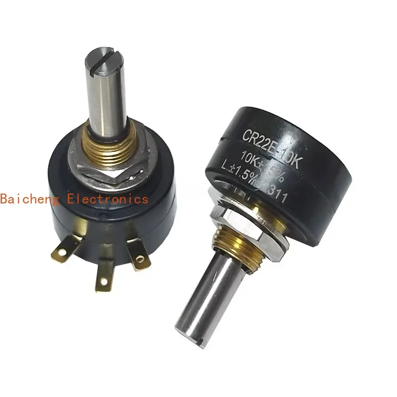 2PCS CR22E single turn conductive plastic potentiometer 1K2K5K10K can replace FCP22E/WDD22P1