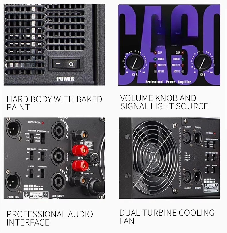 Good Quality  CA30 OEM Two-stage Class H 2*1450W 2ch Bass Audio Power Amplifier Board Module for Active Speaker