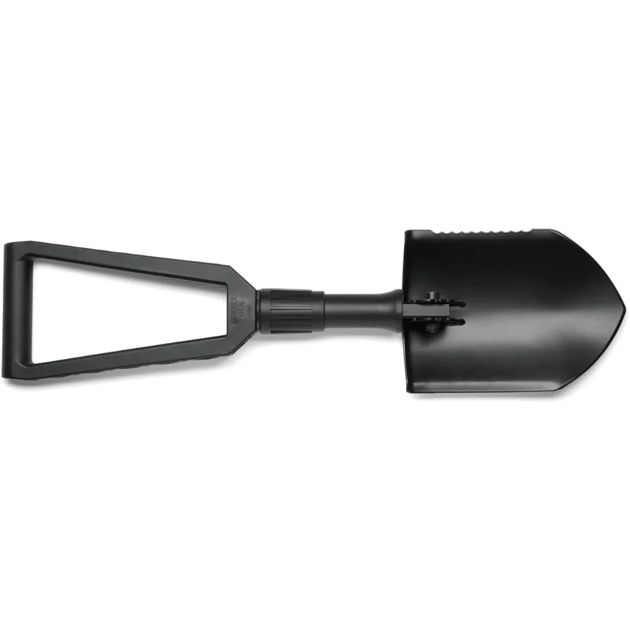 Gear 05942 ETool Spade No Sheath Black للاستخدام الصناعي والخارجي، لمسة نهائية سوداء متينة مع قبضة محسنة ودقة