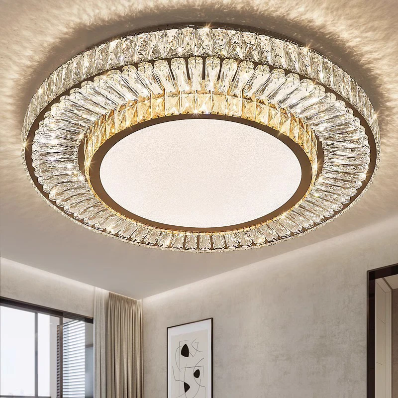 

Modern Led Ceiling Lamp Luxury Home Decoration Crystal Lighting Gold Dimmable With Remote Living Room Bedroom Lustres