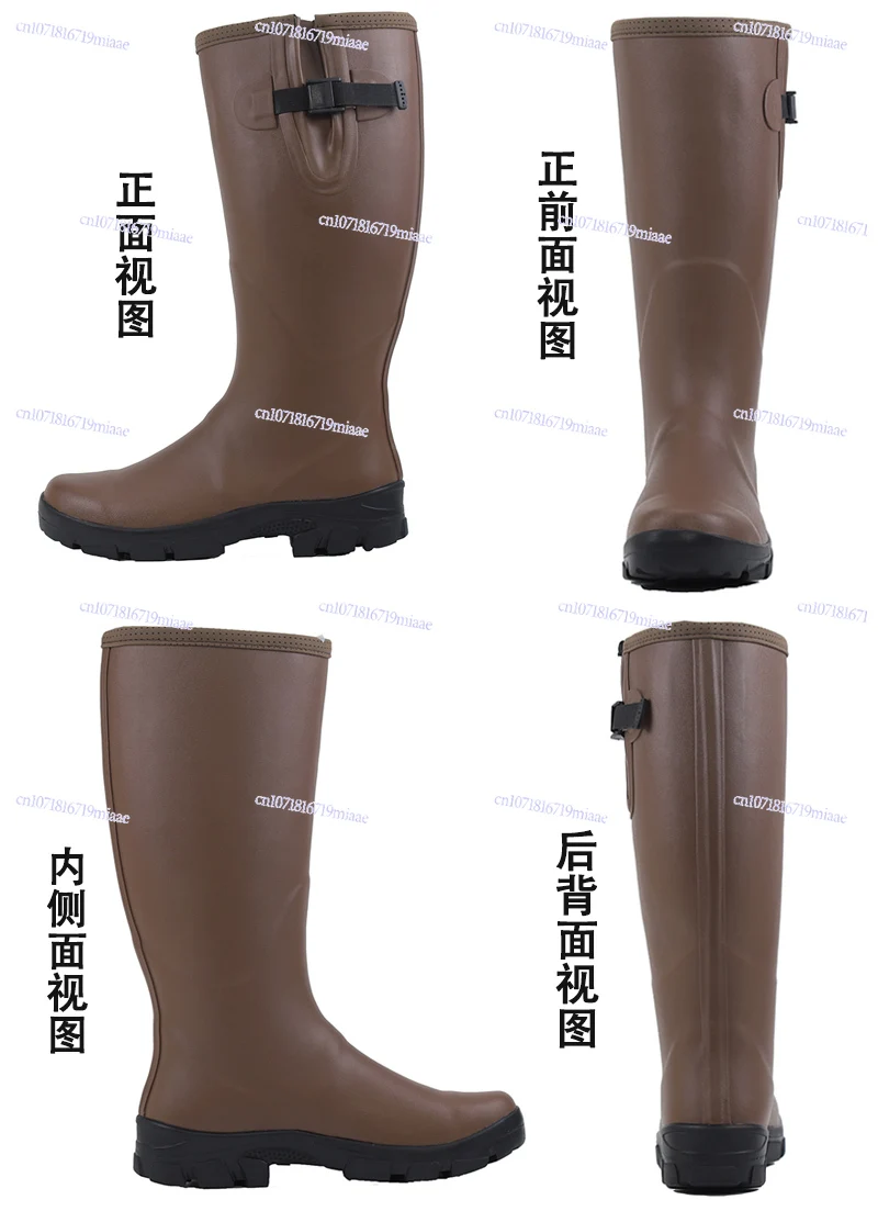 Rain Shoes Water Shoes Rain Boots Waterproof, Non-slip and Wear-resistant High-quality Rubber Men's Super Tall Tube Large Tube