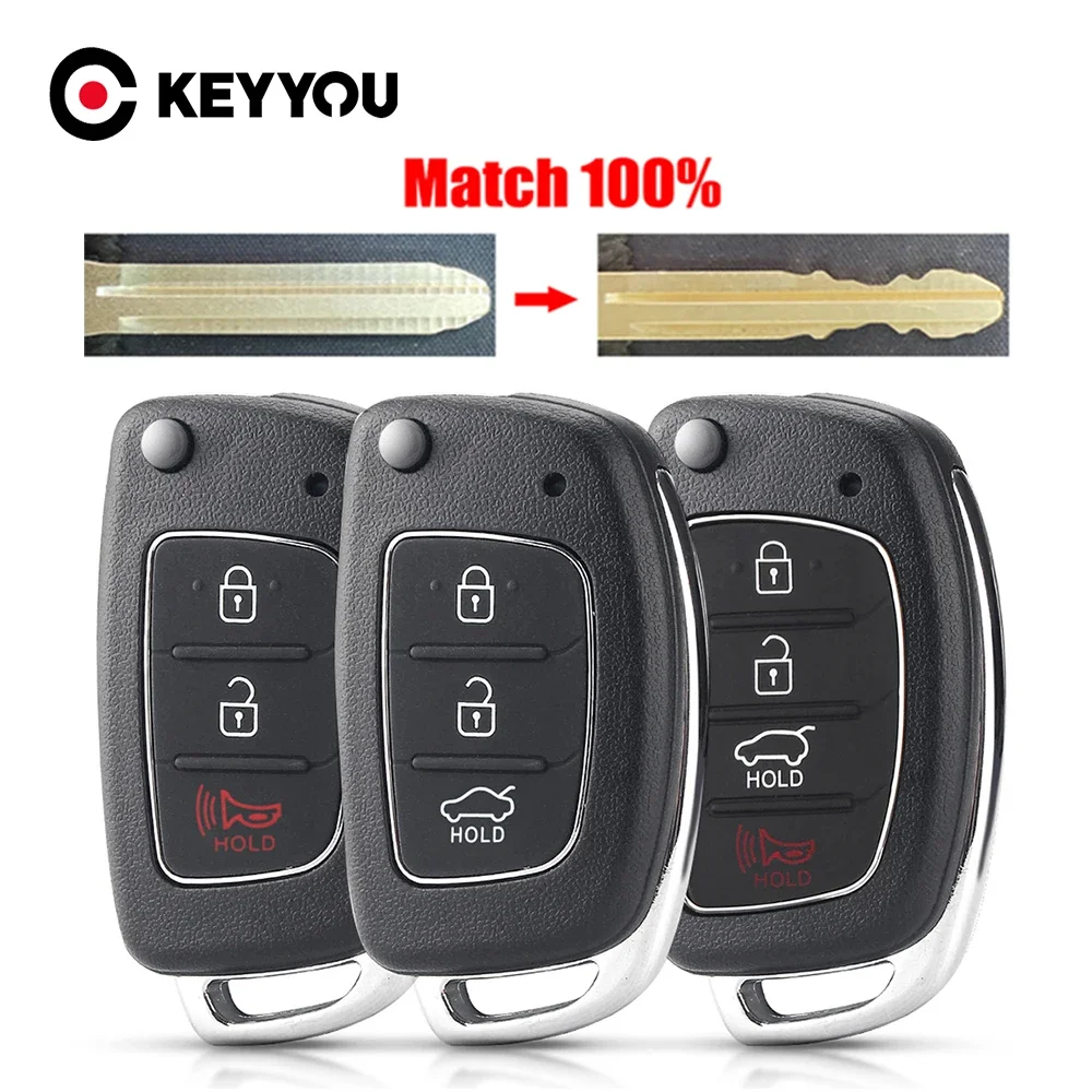 

KEYYOU с режущим сервисом, чехол для дистанционного ключа автомобиля для Hyundai HB20 IX35 I45 SANTA FE Accent I40 I20 HY15/HY20/TOY40 Blade