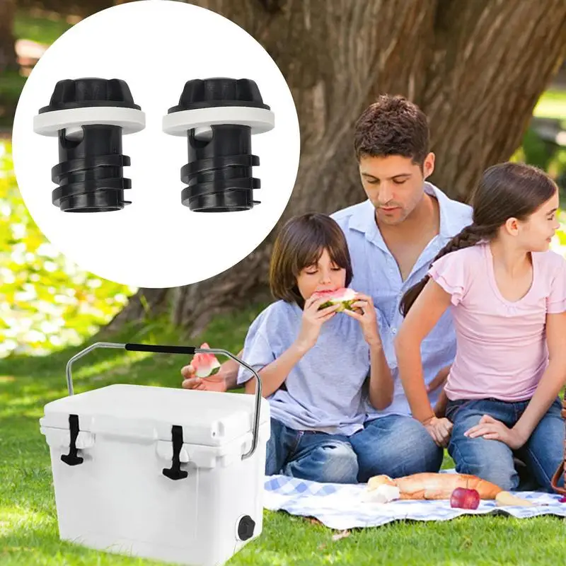 Cooler Drain Plug Assembly Leak-Proof Cooler Accessories 2pcs Small Drain Plugs With A Leak-Proof Design For Most Rotomolded