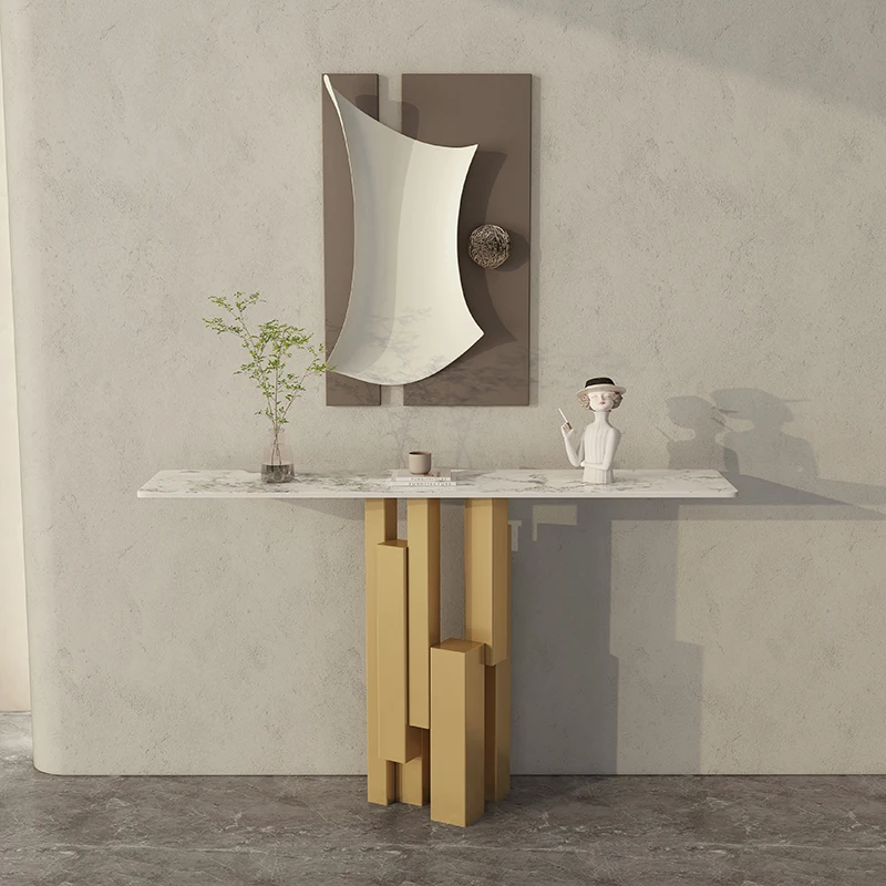 طاولات وحدة التحكم الفاخرة طاولة وحدة التحكم الإبداعية الحديثة الجمالية الحد الأدنى Muebles De Pasillo Estrechos أثاث غرفة المعيشة