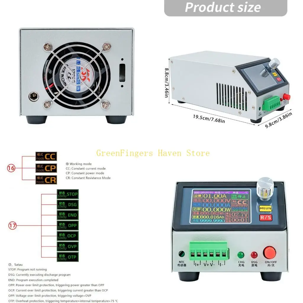 F68D MDL150 150W 20A Digital Electronic Load Tester Battery Capacity Monitor Discharge Capacity Test Power Supply Enduring