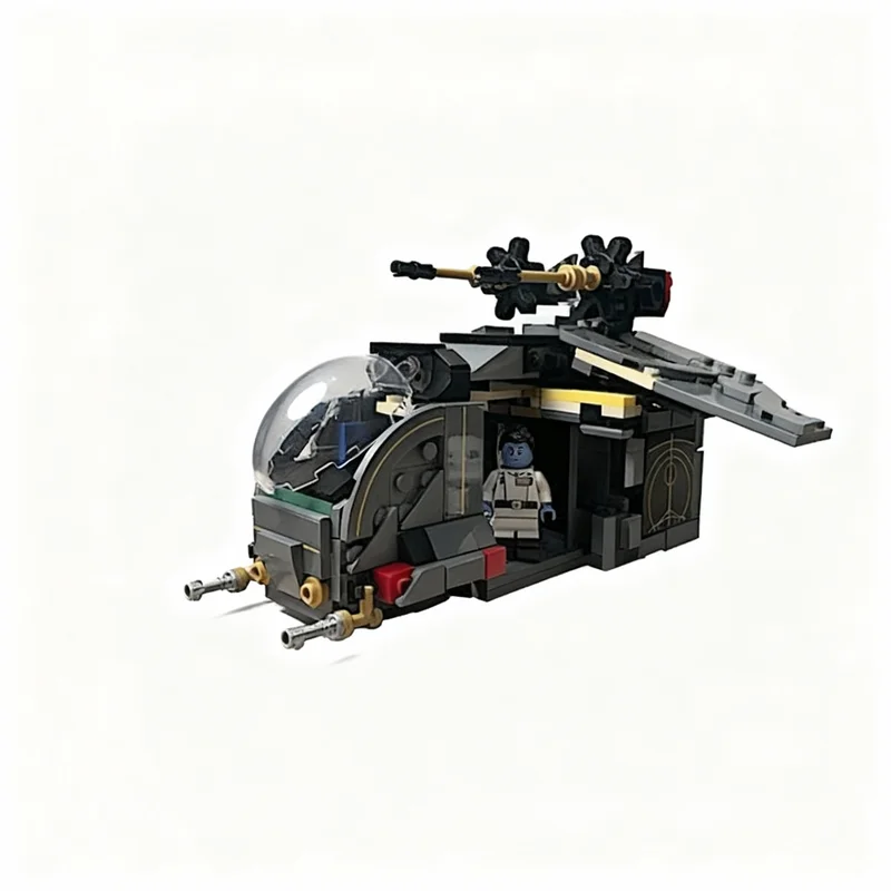 256pcs MOC Star Battle Gunship Model Building Blocks Architecture Education Assemble Brick Idea Birthday Christmas Gifts Toy