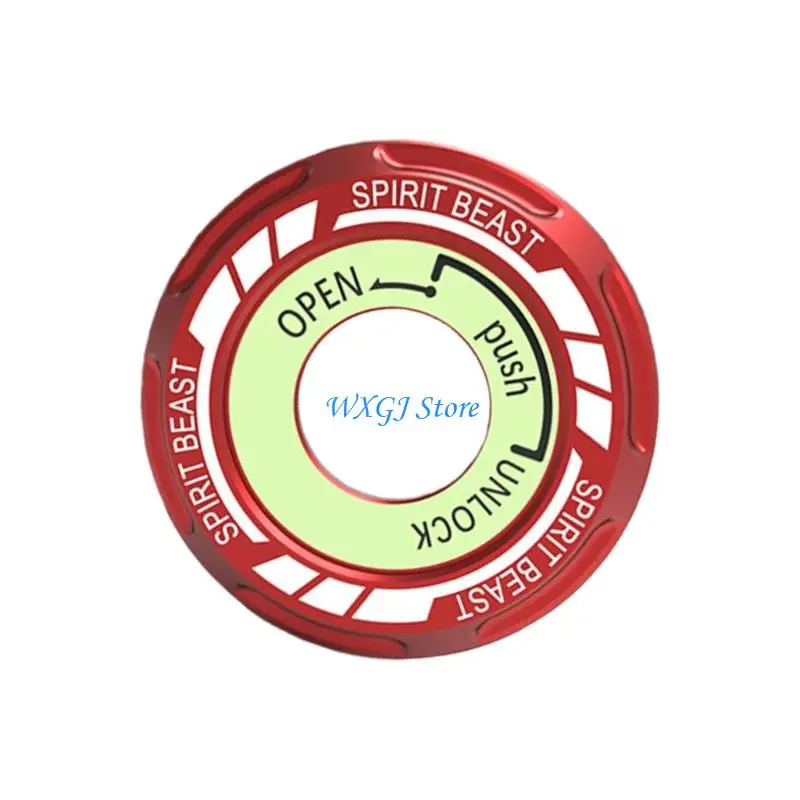 

37JE Quick Install Night Visibility Motorcycle Lock Cap Decorative Waterproof Metal Accessory