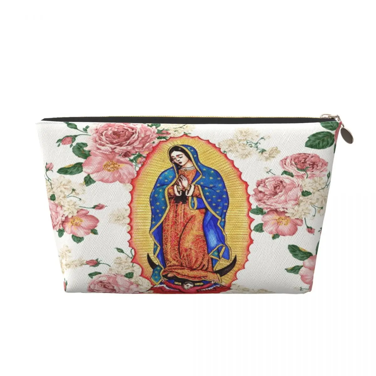 Custom Virgin Of Guadalupe Travel Toiletry Bag for Women Mexico Catholic Virgin Mary Makeup Cosmetic Bag Beauty Storage Dopp Kit