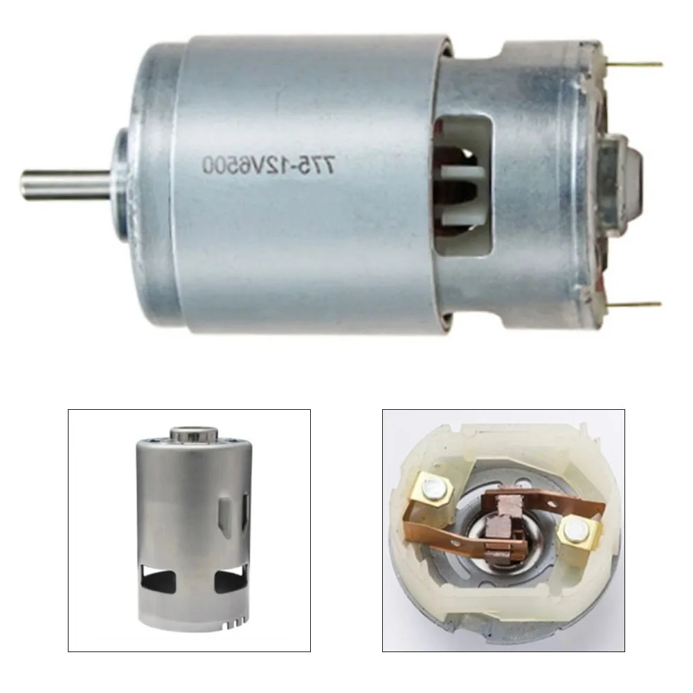 Adjustable Speed Motor 775 DC Motor Forward And Reverse Rotation Low Noise Metal Material DIY Projects Measured Parameters