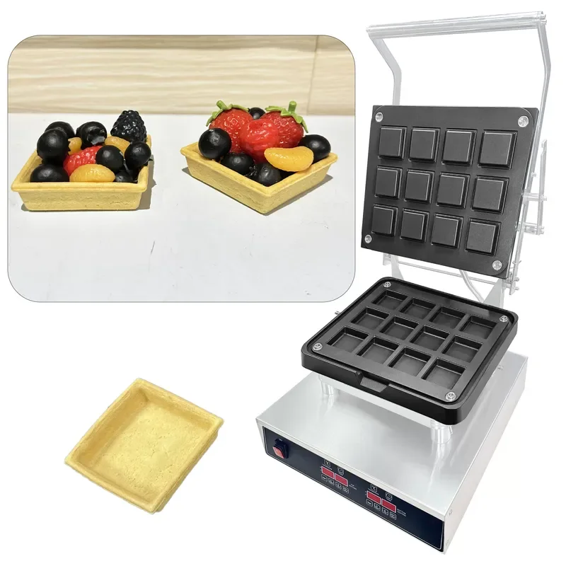 Commercial Square Fruit Tower Shell Machine 69MM Oversized Egg Tart Shell Maker Grouting Cookies Support Customized Shape and