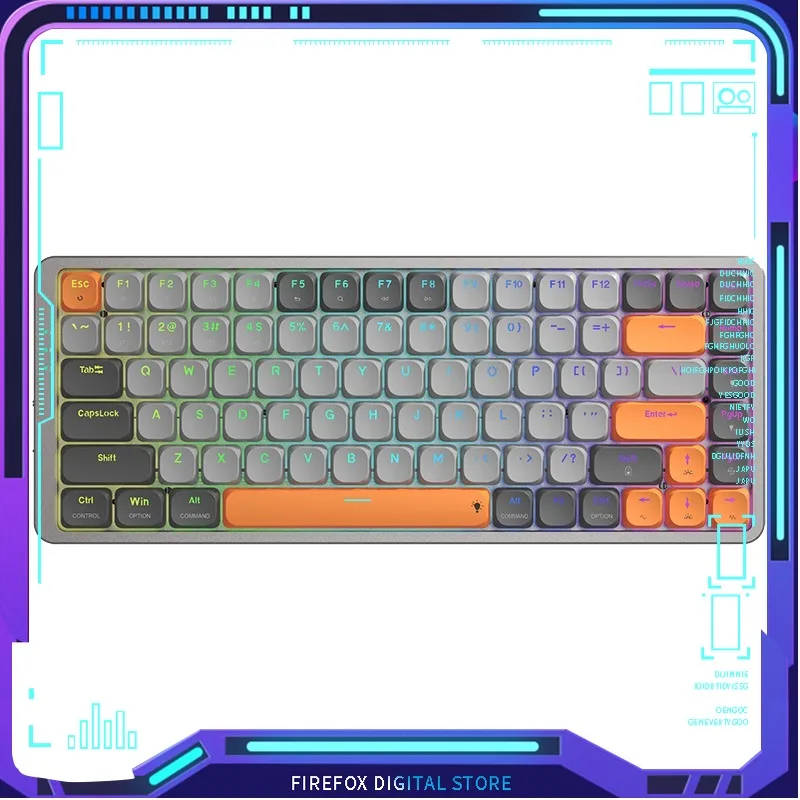 

Redragon TL84-B Wired Mechanical Keyboard RGB Thin Light Portable Ergonomic Customized PBT Mac/Win Metal PC Gift Gaming Keyboard