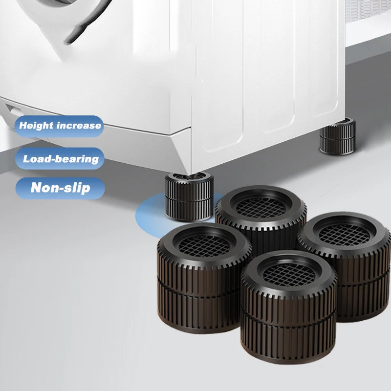 4pcs Washing Machine Anti Vibration Pads Feet Leg Mat Anti-vibration No-slip Pad Universal Noise-reducing Leg Base for Furniture