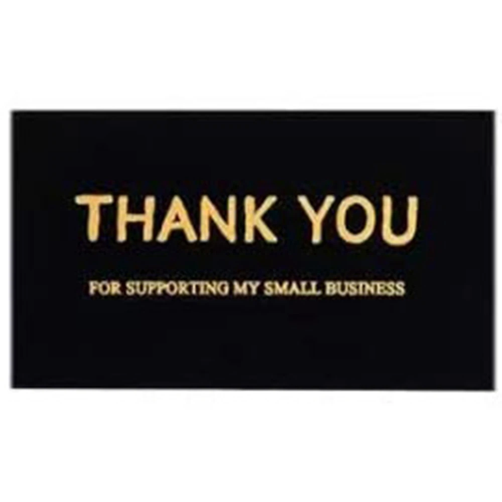 Black White Thank You Collectible Cards Custom Bulk Wholesale Items For Small Business