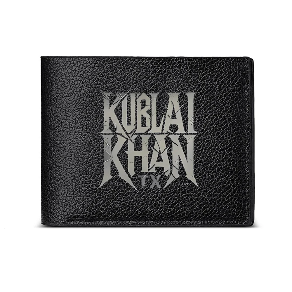 Kublai Khan Tx Logo Design Men's Wallet Card Holder Casual Business Fashion Print Style