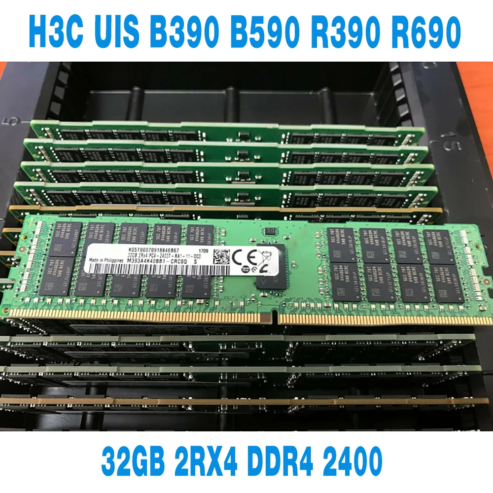 1PCS 1/pcs For H3C UIS B390 B590 R390 R690 G2 Server Memory 32G 32GB 2RX4 DDR4 2400 RAM