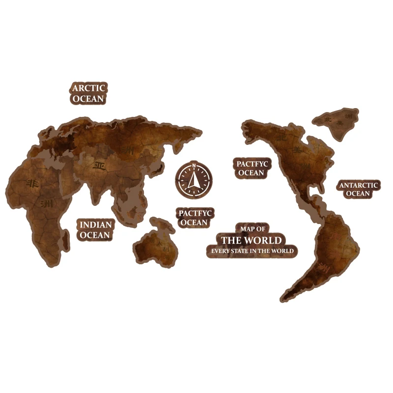 

Office wall decoration world map wall sticker corporate culture layout acrylic 3d three-dimensional company background