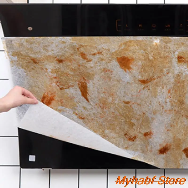 12pcs Disposable Oil-Absorbing Paper Kitchen Range Hood Attract Oiled Paper Filter Screen Film Oil Sticker Cooking Tool 43x45cm