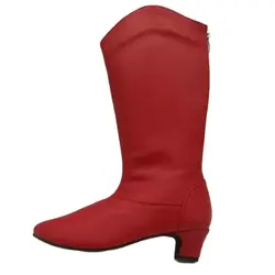 Suede Sole Latin Dance Boots Colored Leather Soft Latin Salsa Ballroom Party Dancing Shoes Country Sport Party Dance Boot Shoes