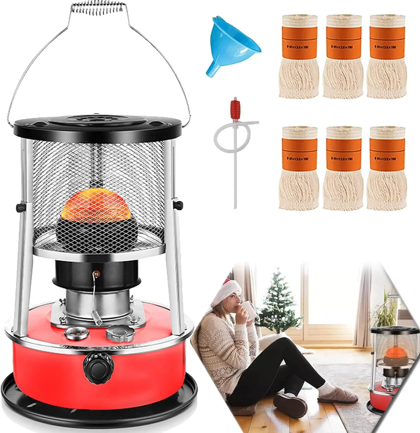 Heater & Stove, Kerosene Heater for Indoor Use, 9000 BTU, Outdoor Camping Portable Kerosene Heater Camp Tent