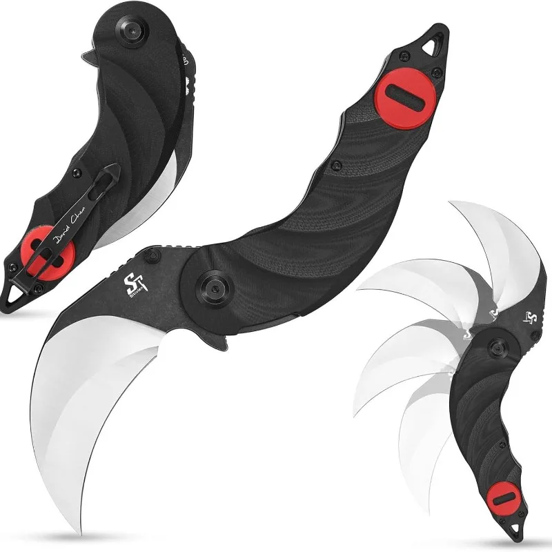 Sitivien ST160 Coltello pieghevole tascabile K110 Lama in acciaio G10 Maniglia Coltelli per utensili EDC per campeggio all'aperto Escursionismo Lavoro Sopravvivenza