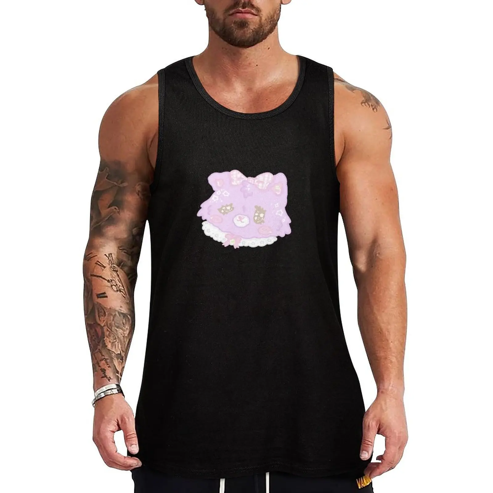 

 dizzy mew Tank Top sleeveless man shirts training weight vest cool things mens clothing