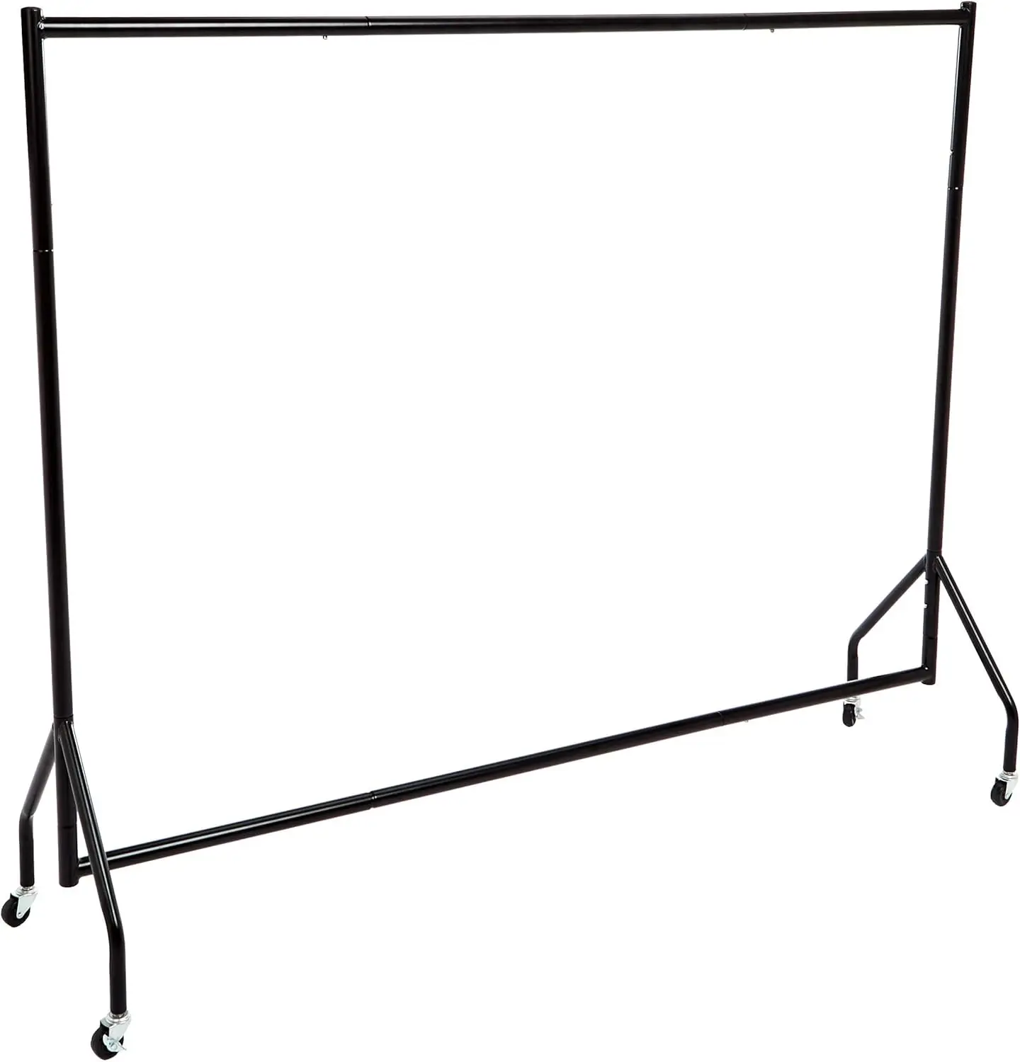 

Прочная передвижная вешалка для одежды, стойка-органайзер для демонстрации и хранения, 1.82 x 1.52 м, черная