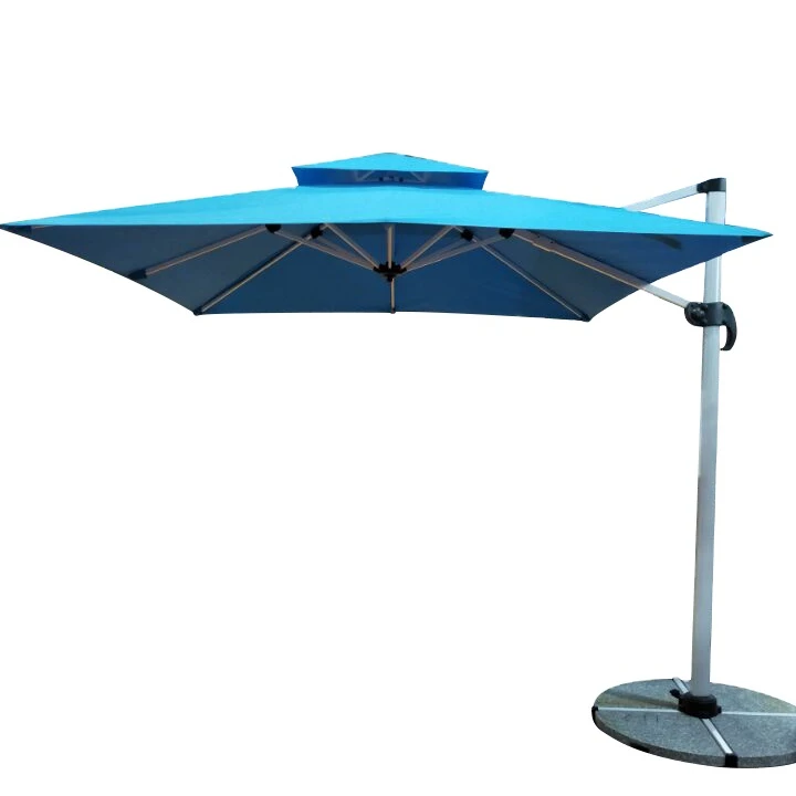 Parasol do pátio de alumínio com base, guarda-chuva impermeável do pátio, 10ft, jardim, fabricante