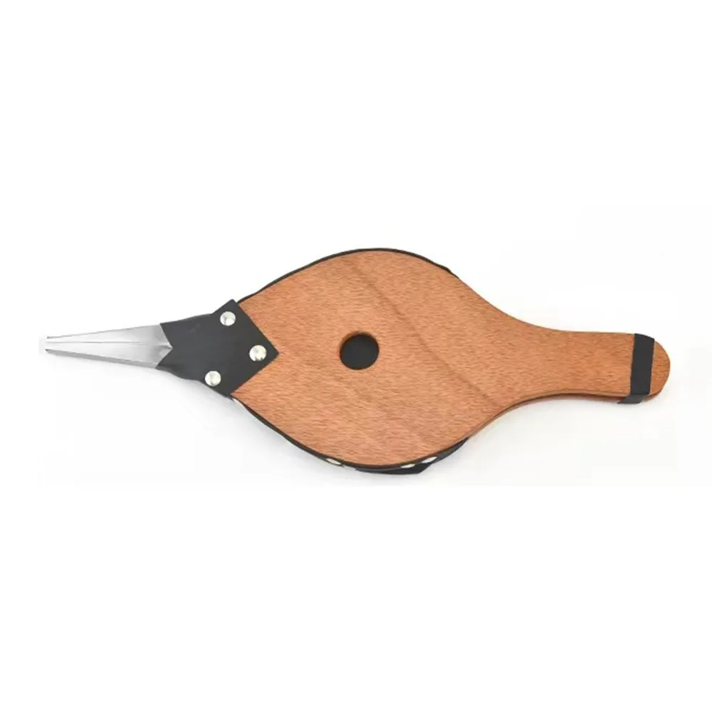 

Удобная деревянная воздуходувка для барбекю с длинной ручкой, металлическая насадка, кожаный сильфон, ручная воздуходувка, быстрая зажигалка, изысканный ретро