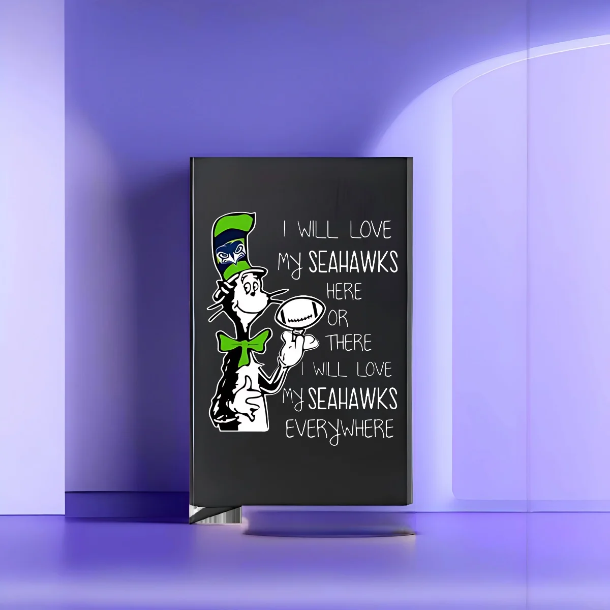 

Я KOCHAM MY SEAHAWKS HERE OR THERE I WILL LOVE MY SEAHAWKS EVERYWHERE 2026, новый стиль, модный чехол для карт с принтом, разные цвета