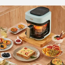 Mini Visual Air Fryer Household New Glass Small Electric Fryer Oven Smart 1-2 People Freidora Outdoor Pizza