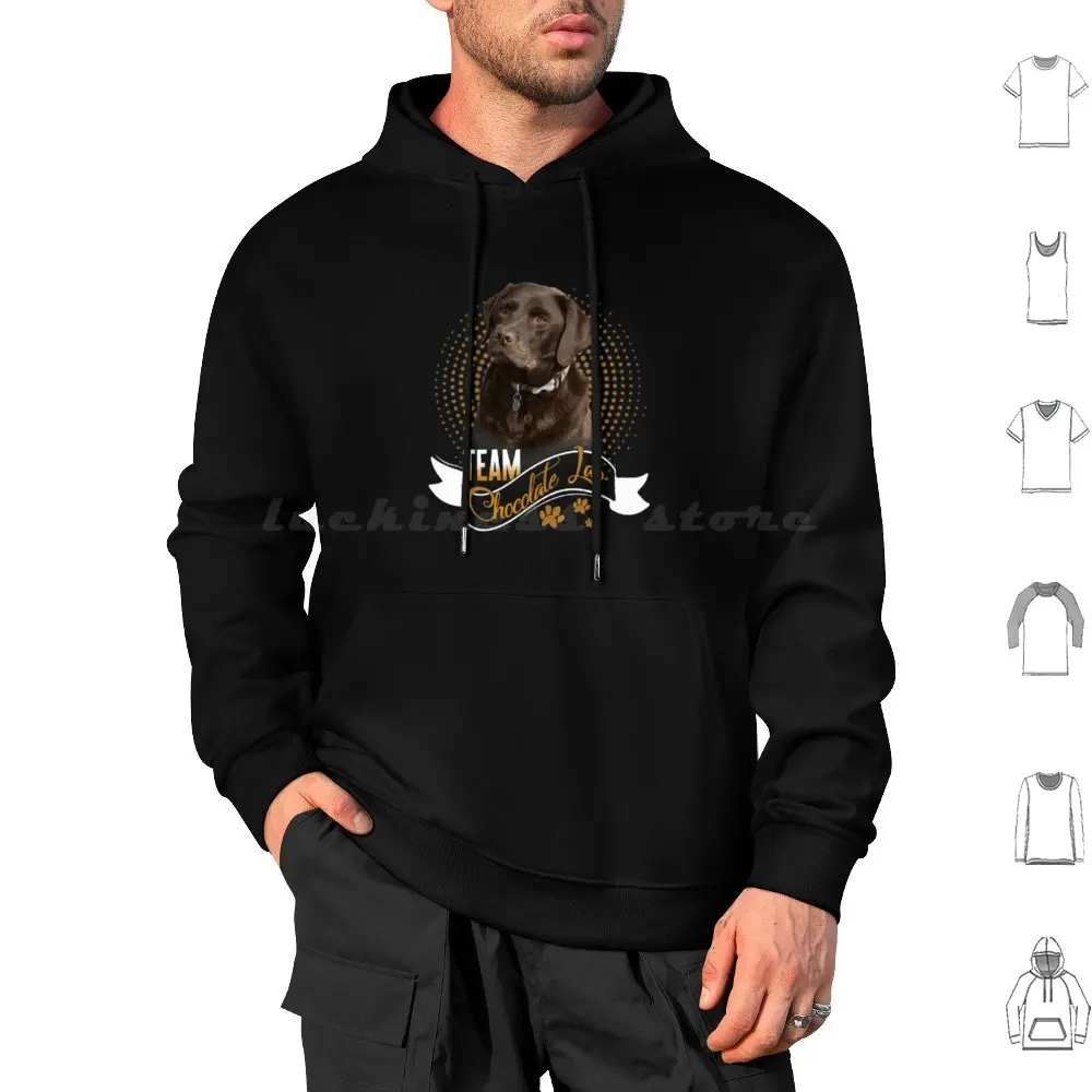 Funny Labrador Retriever-Team Chocolate Lab Hoodies Long Sleeve Fart Dog Puppy Cute Lovely Dog Lovers Happiness