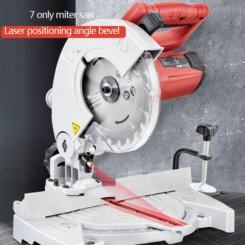 7 Inch Laser Positioning Aluminum Saw Machine, Multi-Function Wood Cutting Machine Miter Saw Machine Multi-Angle Cutting Machine