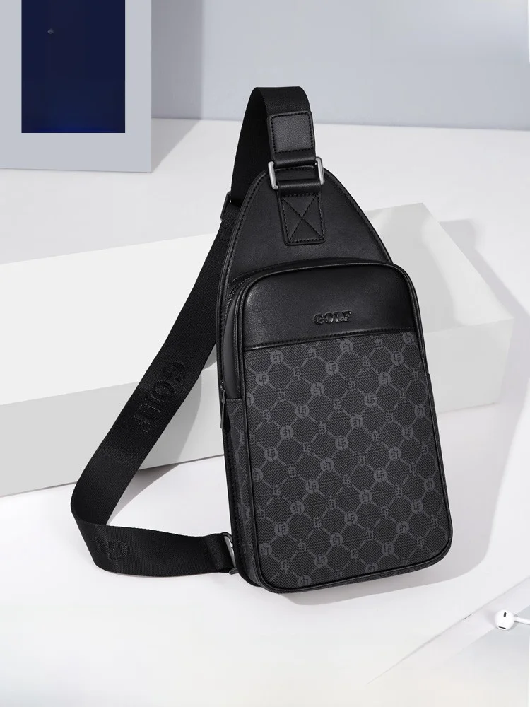 Bolso de pecho de Golf para hombre, novedad de 2025, bolso de un solo hombro con estampado Retro informal Faion, grande capacidad, cruzado inclinado, pequeño Bapa