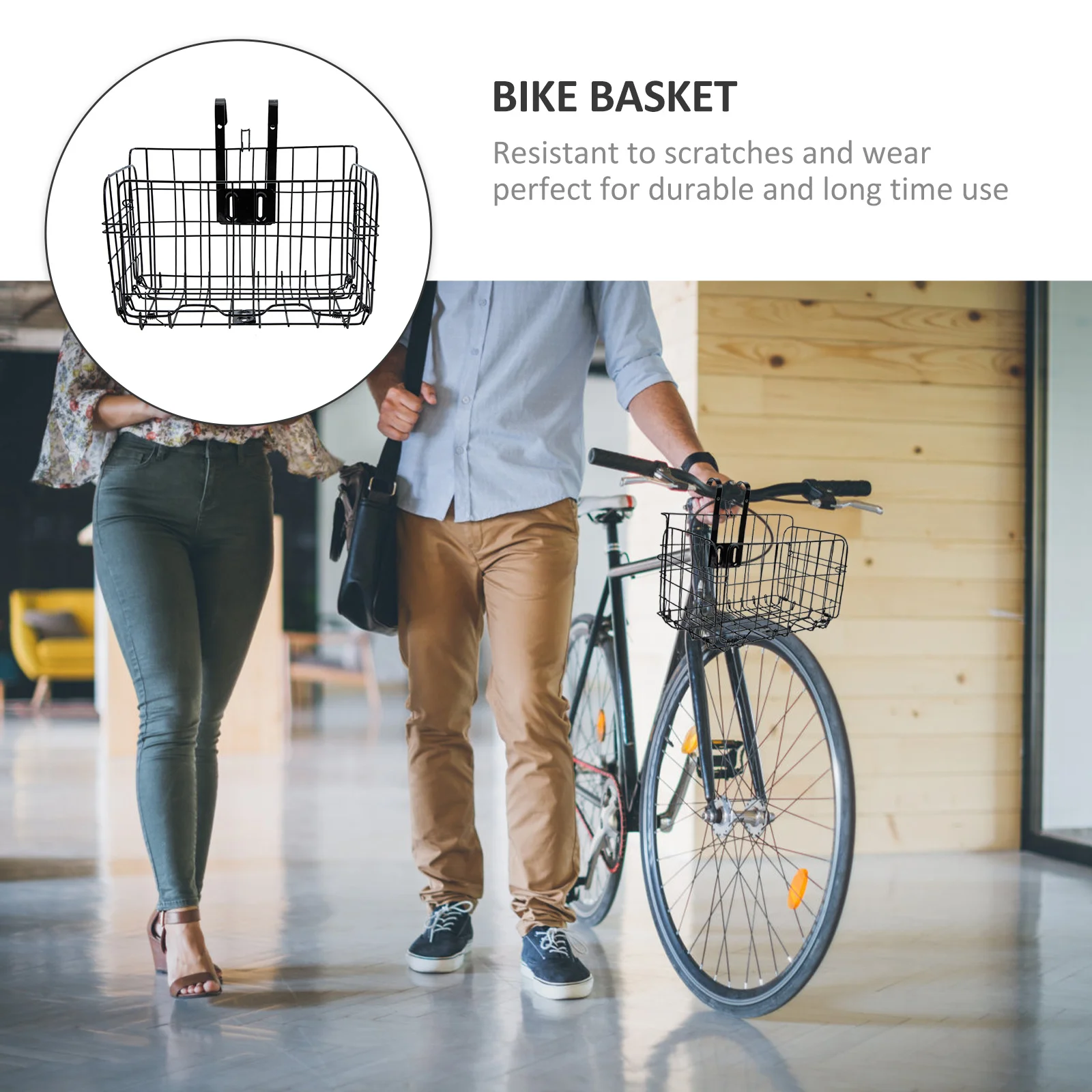 

BESPORTBLE Folding Bike Basket Front Mount Iron Storage for Small Large Cycling Child Mountain Foldable Hanging