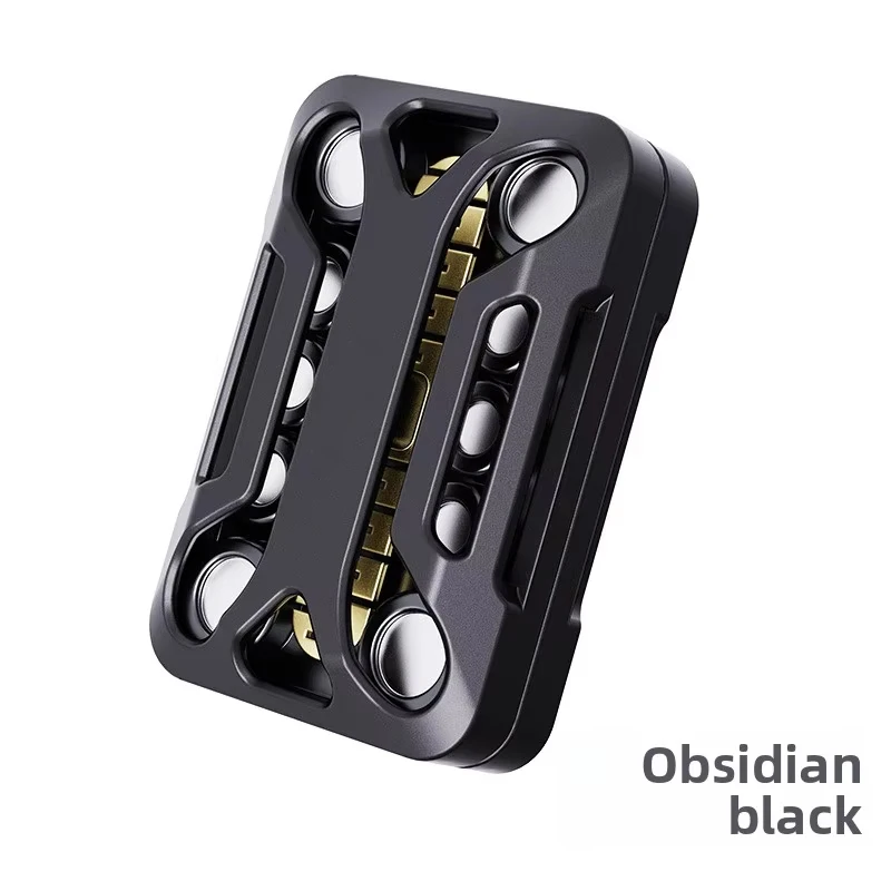 Metall-Infinity-Slider-Fidget-Toy, Stimmgabel-Schiebekarte mit magnetischer Dämpfung, sanft gleitendes EDC-Schreibtischspielzeug zur Stresslinderung & Konzentration