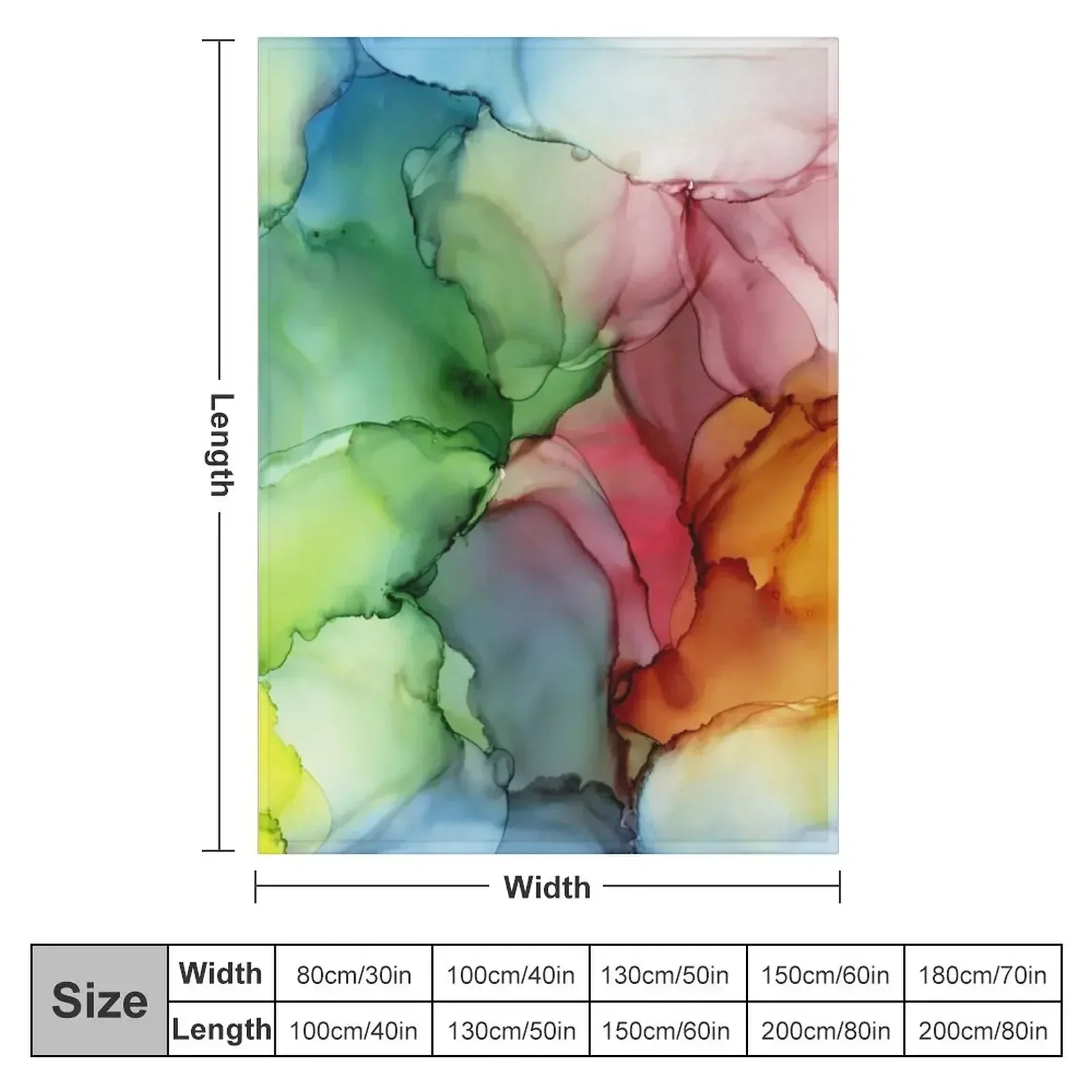 Stormy Spectrum Abstract Rainbow Painting Throw Blanket Sleeping Bag funny gift Luxury Throw for sofa Sofa Blankets
