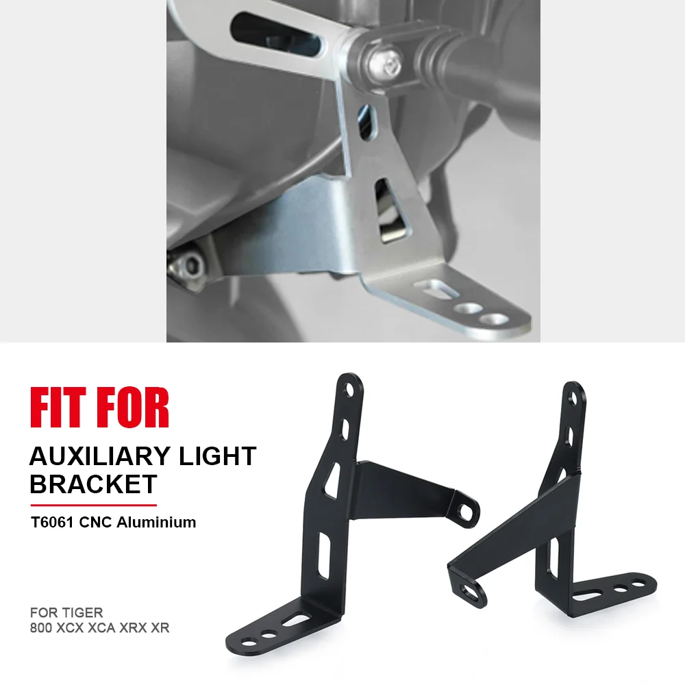 

Motorcycle Auxiliary Fog Light Mounts Bracket For Tiger 800 XCX XCA XRX XR Accessories Driving Lamp Spot Light Holder Tiger800